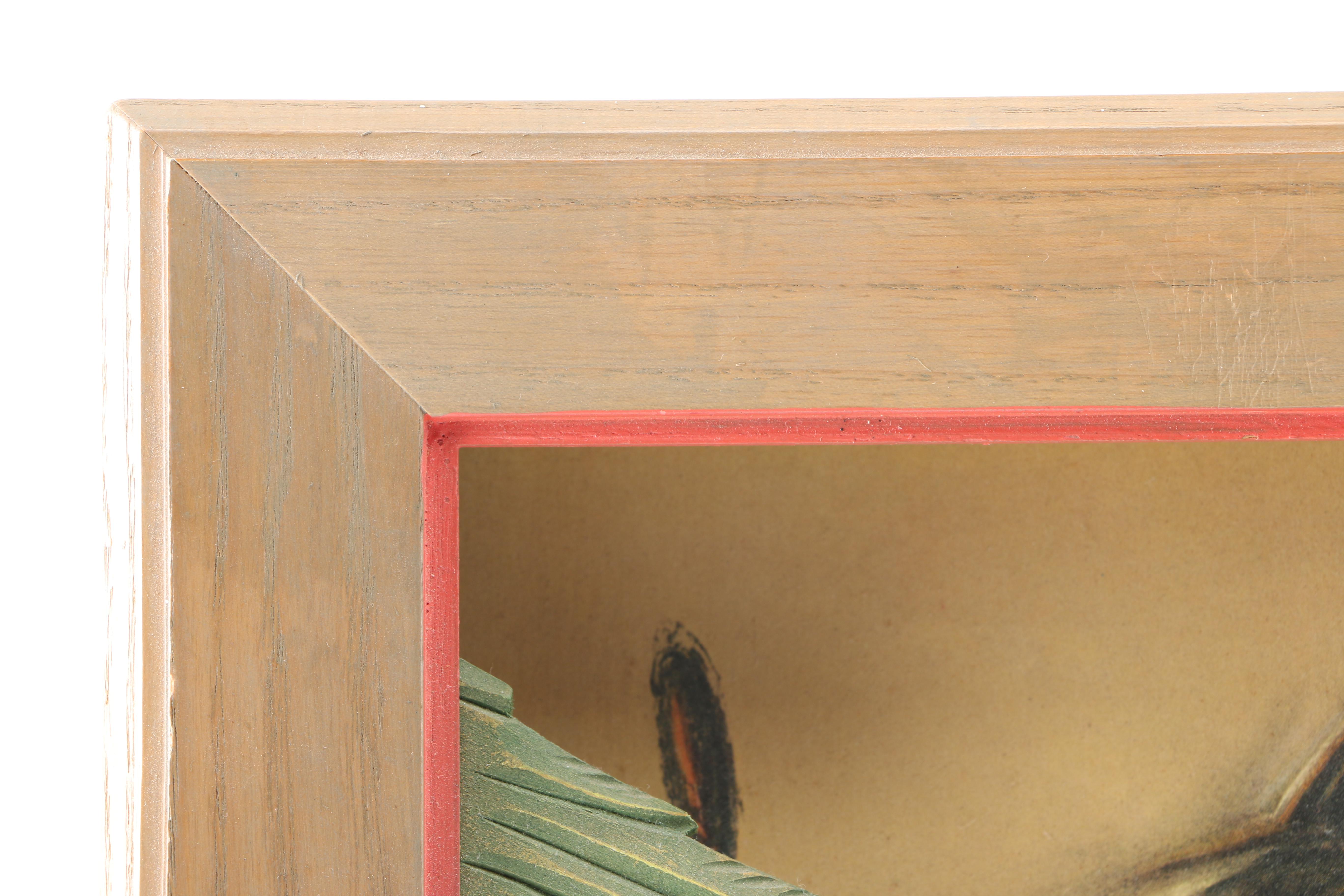 After Maria Innocentia Hummel Lithograph and Wood Shadow Boxes