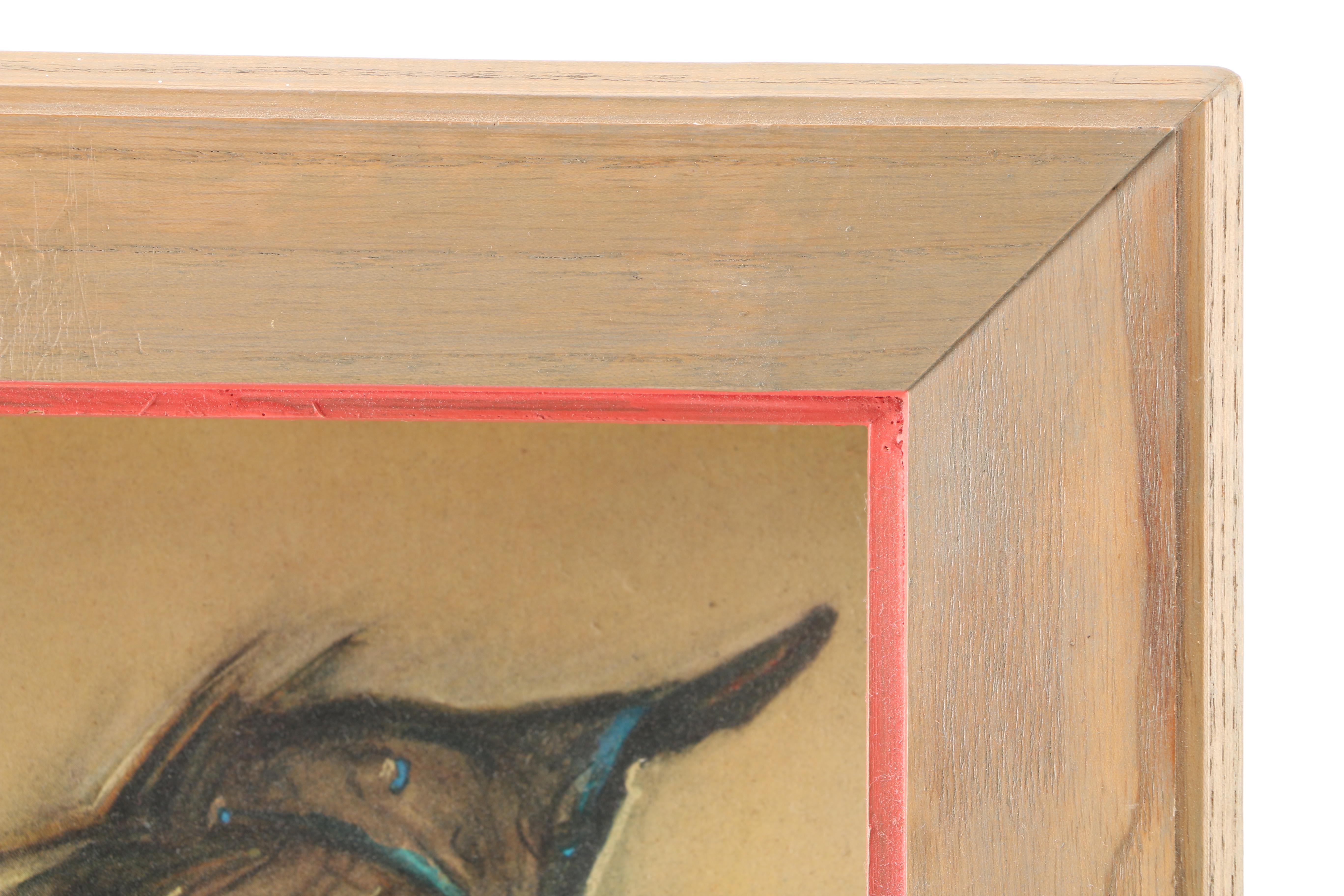 After Maria Innocentia Hummel Lithograph and Wood Shadow Boxes