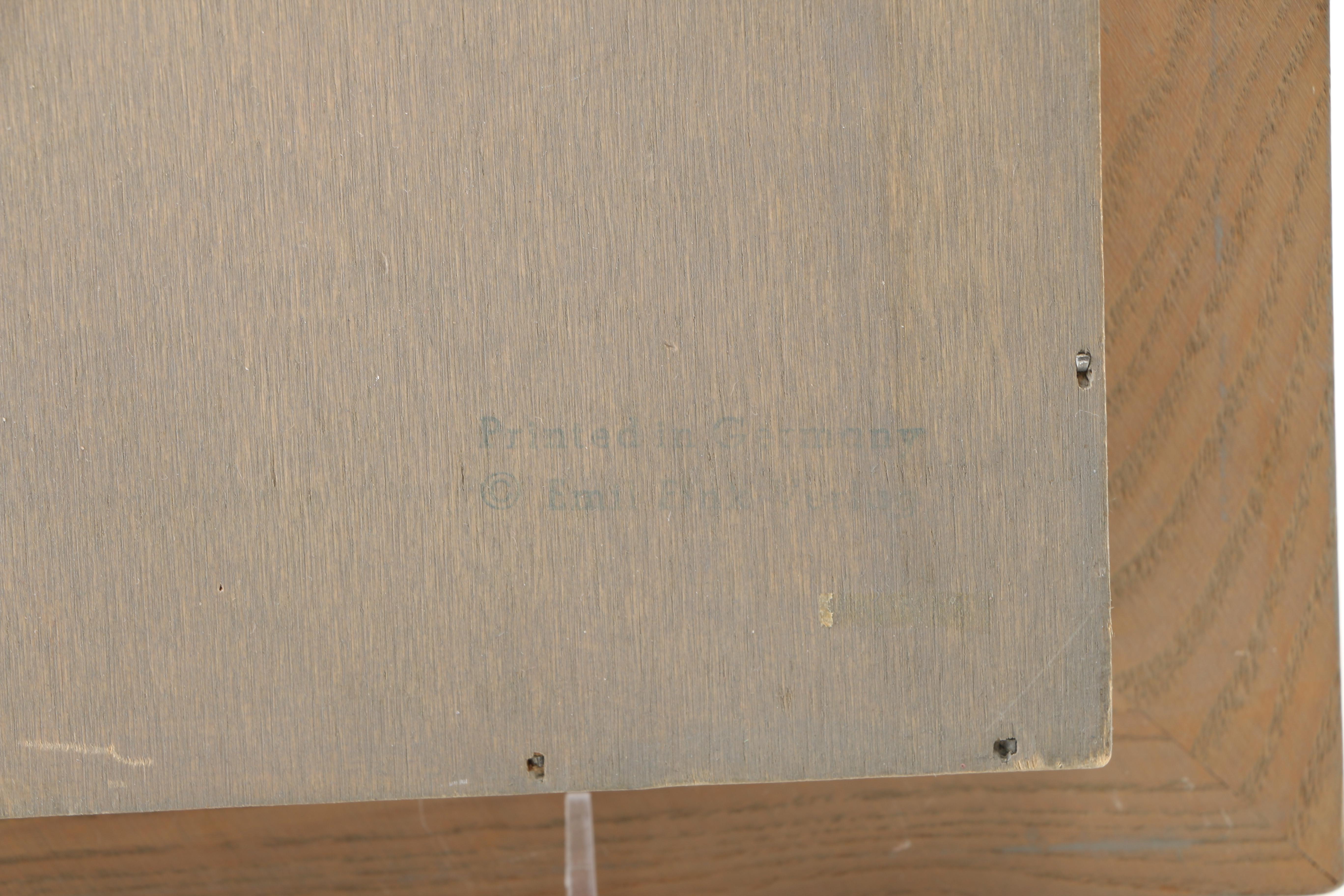 After Maria Innocentia Hummel Lithograph and Wood Shadow Boxes