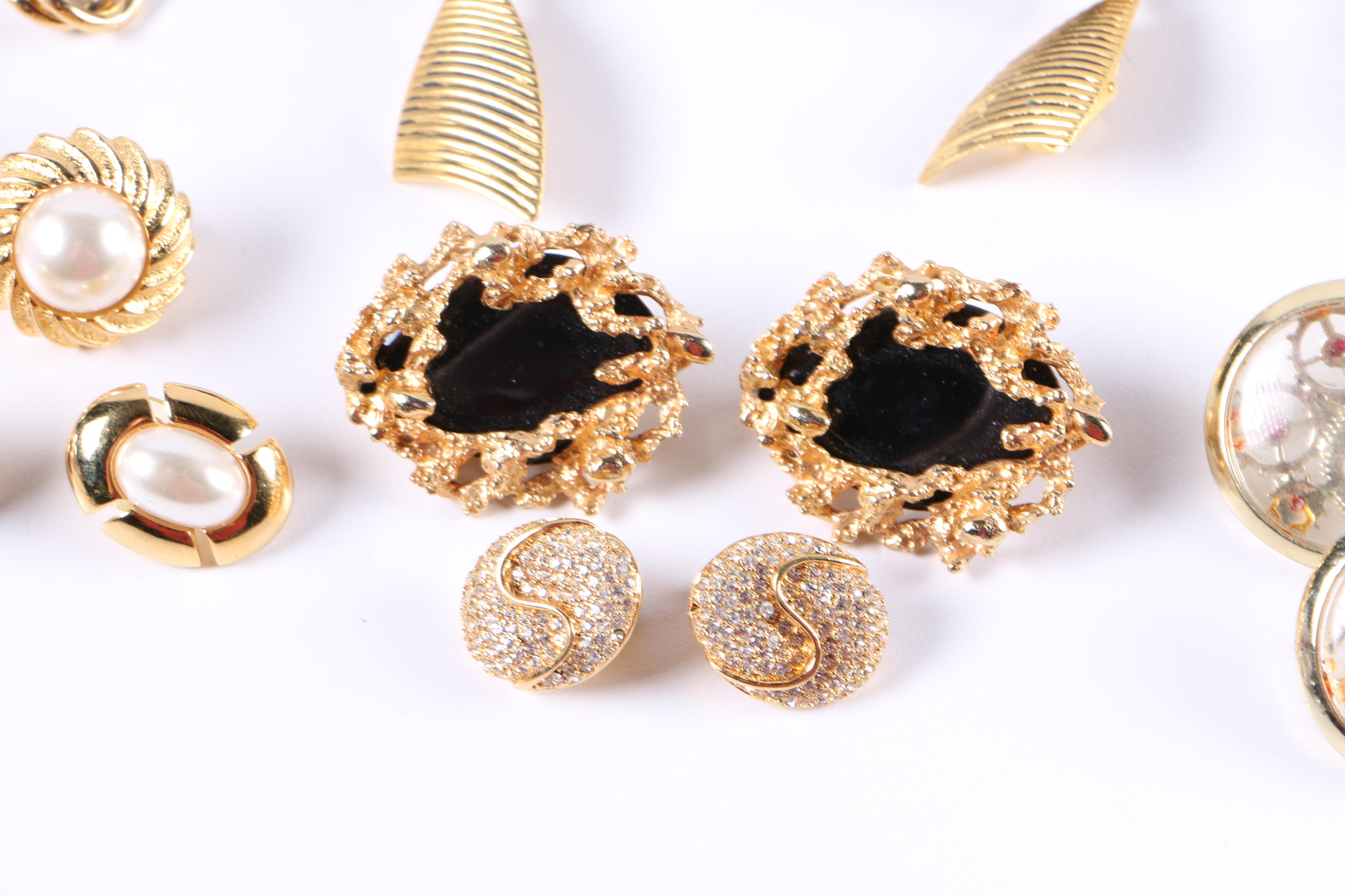 Gold Tone Costume Jewelry Including Kate Hines