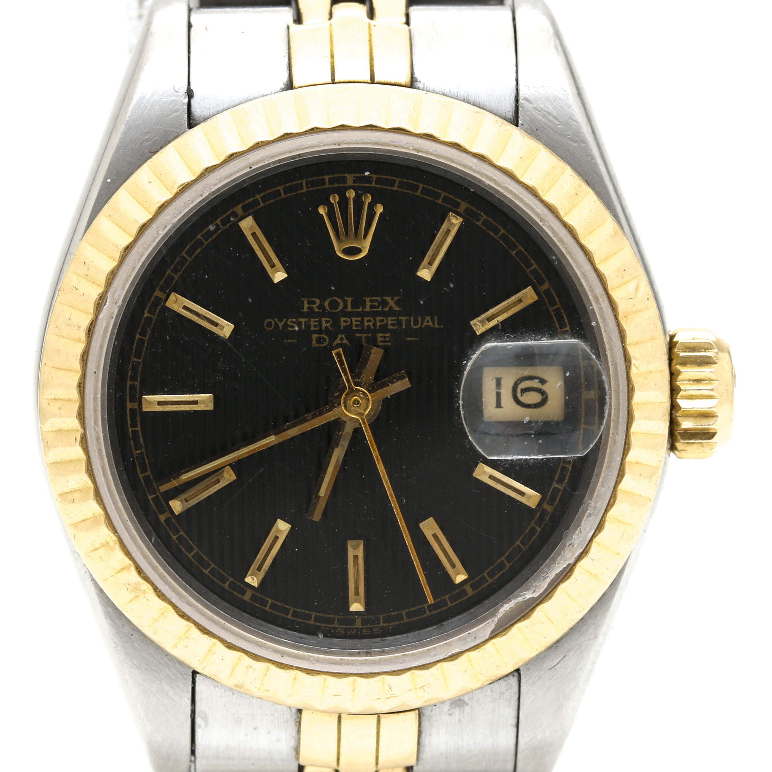 Rolex Oyster Perpetual Date 18K Yellow Gold and Stainless Steel Watch