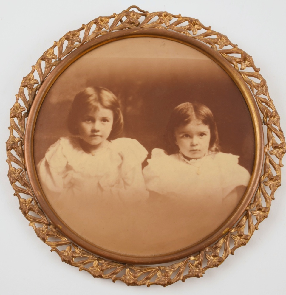 Three Framed Photograph Button Portraits