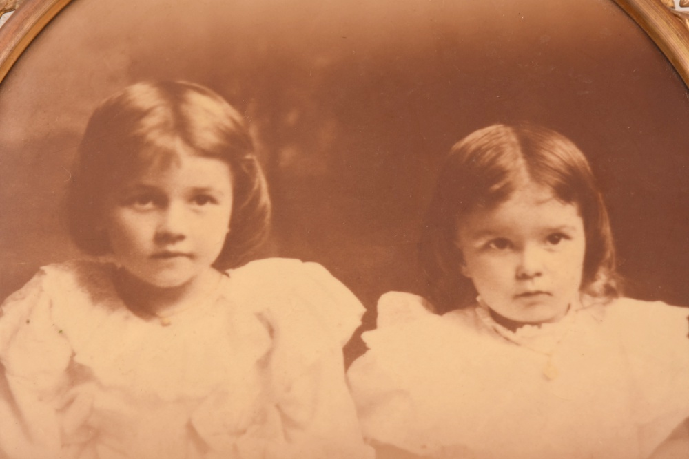 Three Framed Photograph Button Portraits