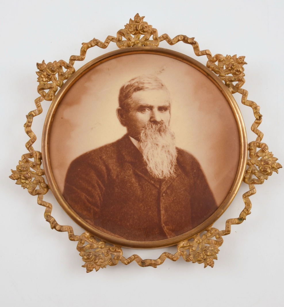 Three Framed Photograph Button Portraits