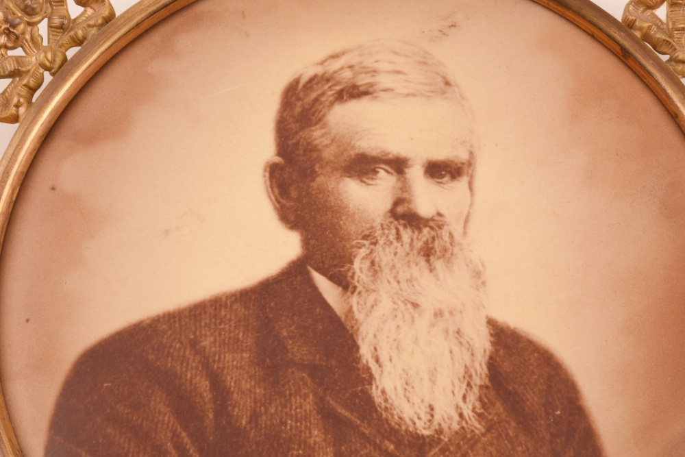 Three Framed Photograph Button Portraits