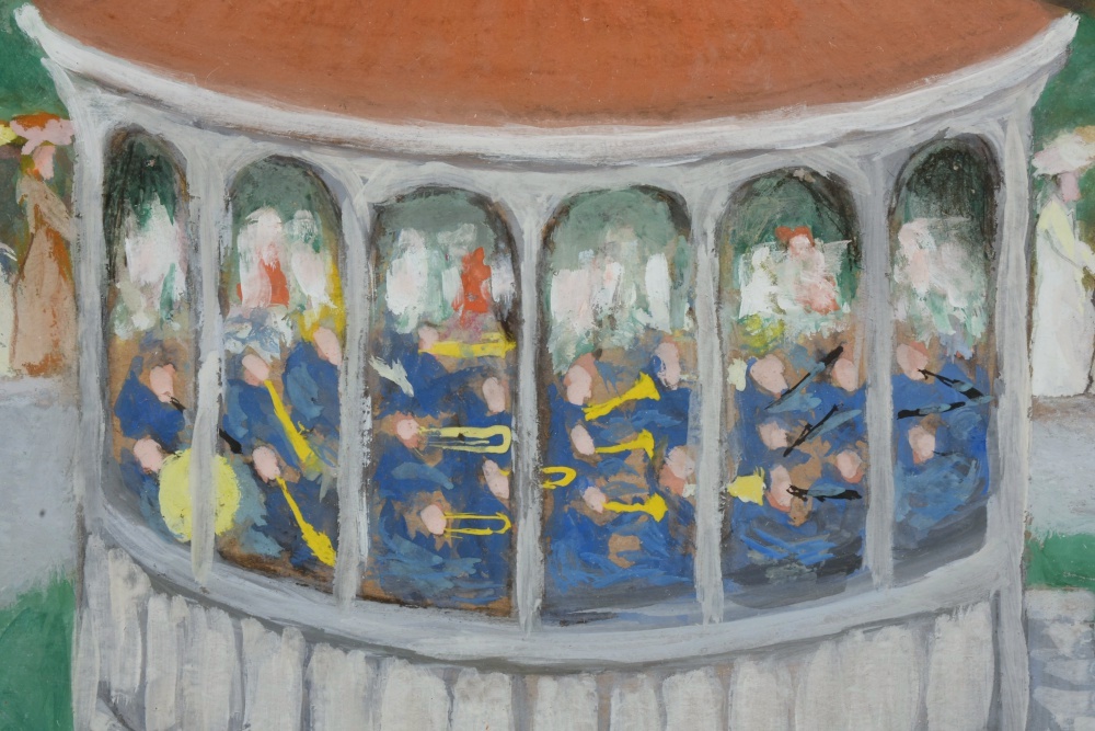 Folk Art Watercolor Painting of Eden Park, Cincinnati, 1895