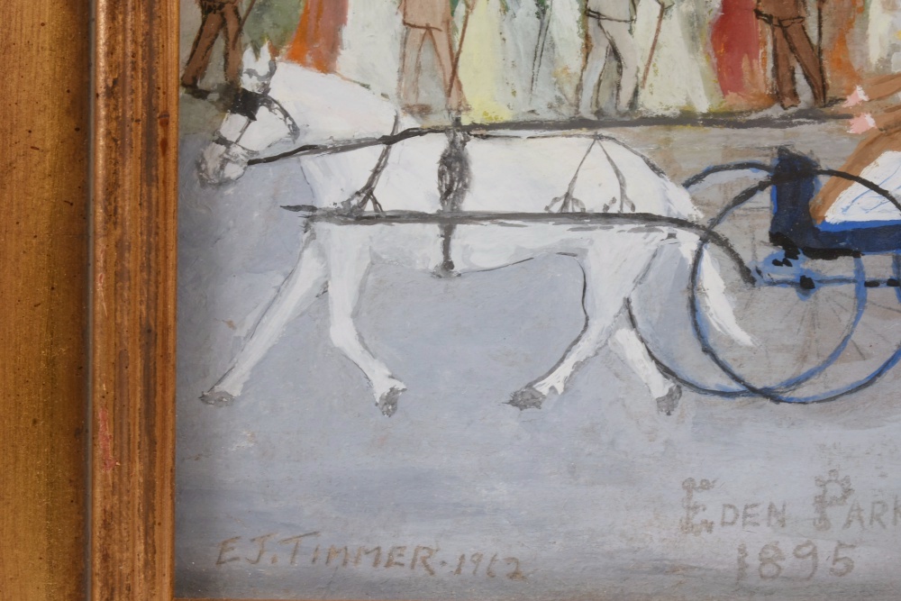 Folk Art Watercolor Painting of Eden Park, Cincinnati, 1895