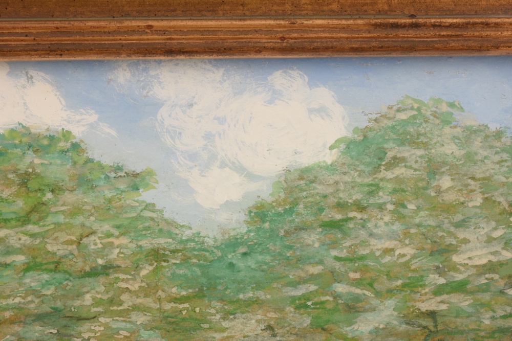 Folk Art Watercolor Painting of Eden Park, Cincinnati, 1895