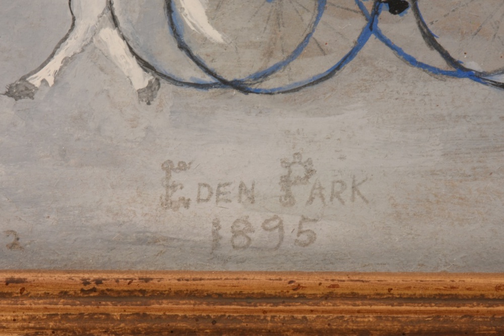 Folk Art Watercolor Painting of Eden Park, Cincinnati, 1895