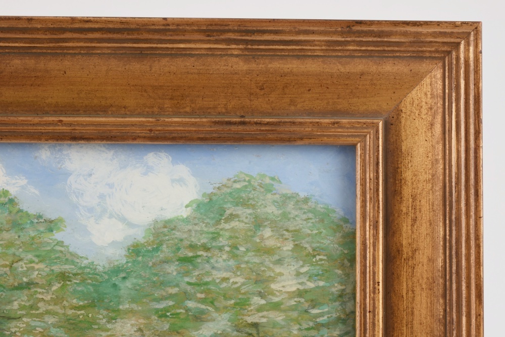 Folk Art Watercolor Painting of Eden Park, Cincinnati, 1895