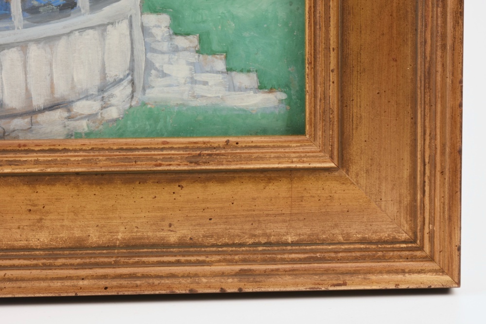 Folk Art Watercolor Painting of Eden Park, Cincinnati, 1895