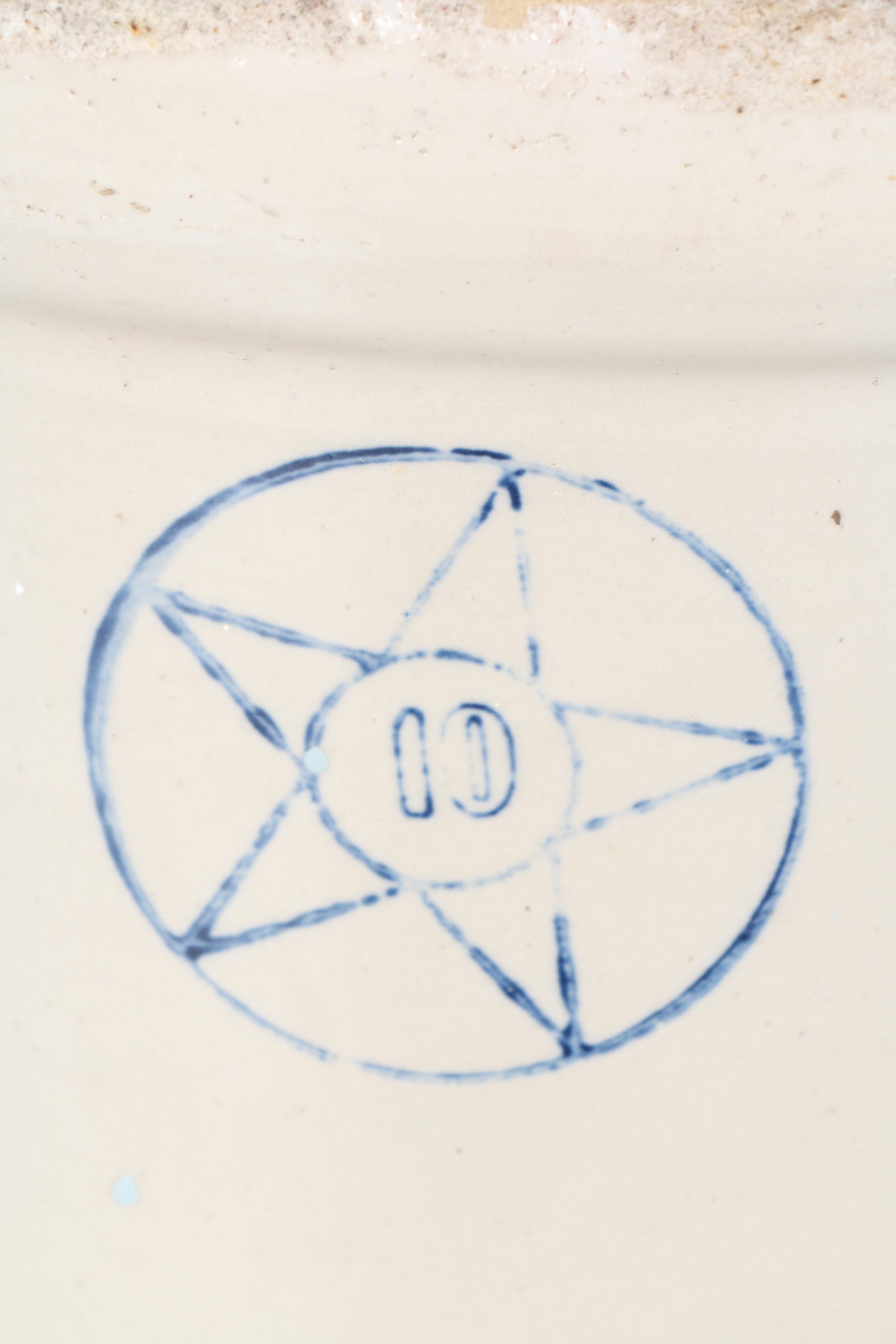 Vintage Lidded Stoneware Crock