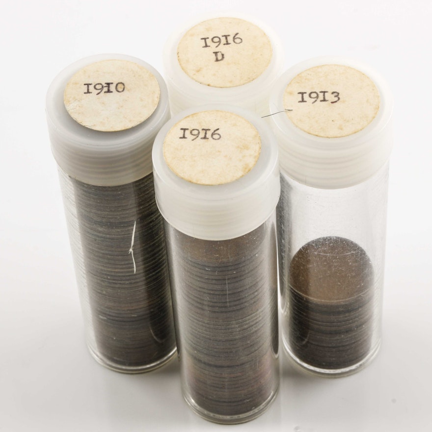 124 Early Lincoln Wheat Pennies