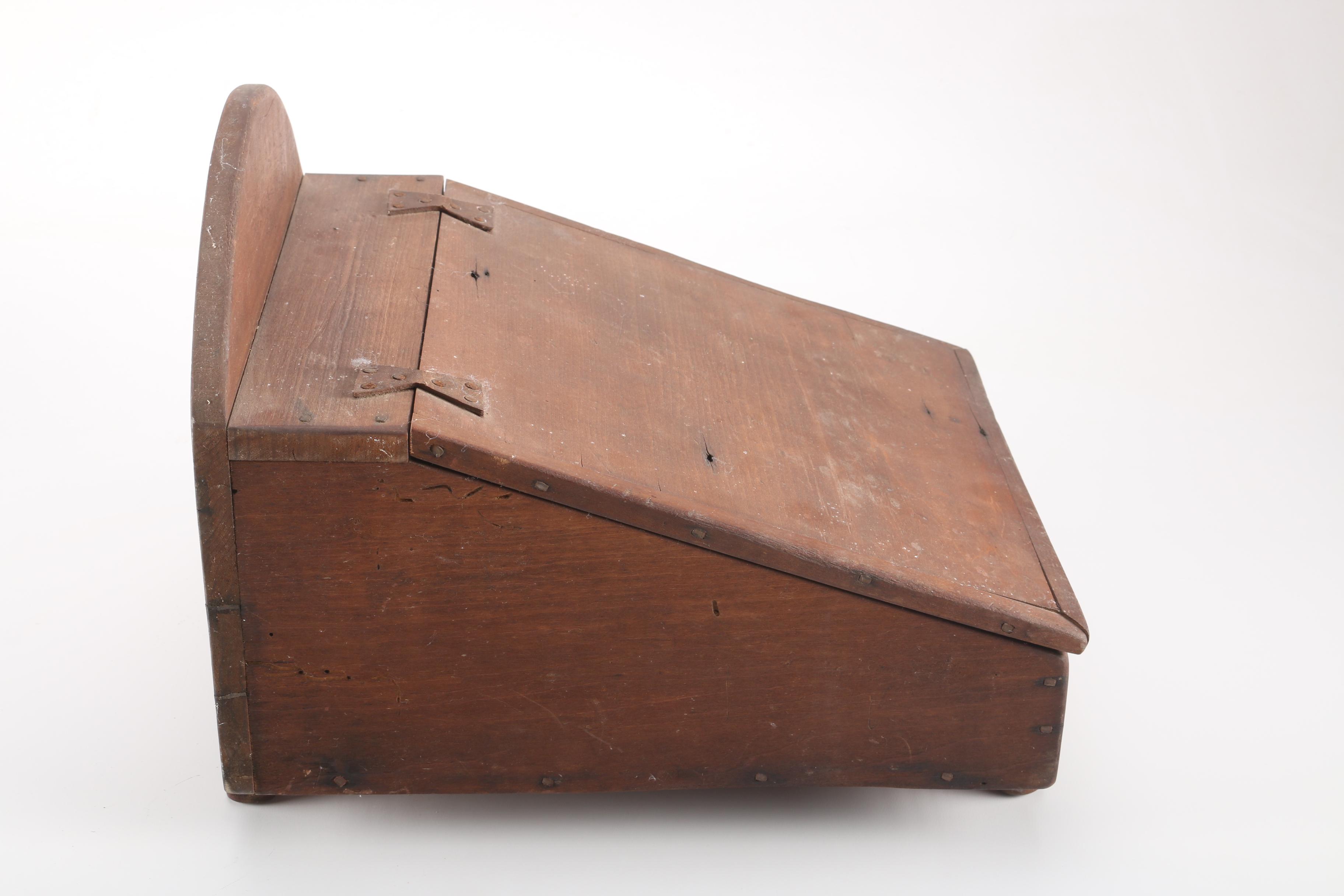 Vintage Slanted Wooden Message Box