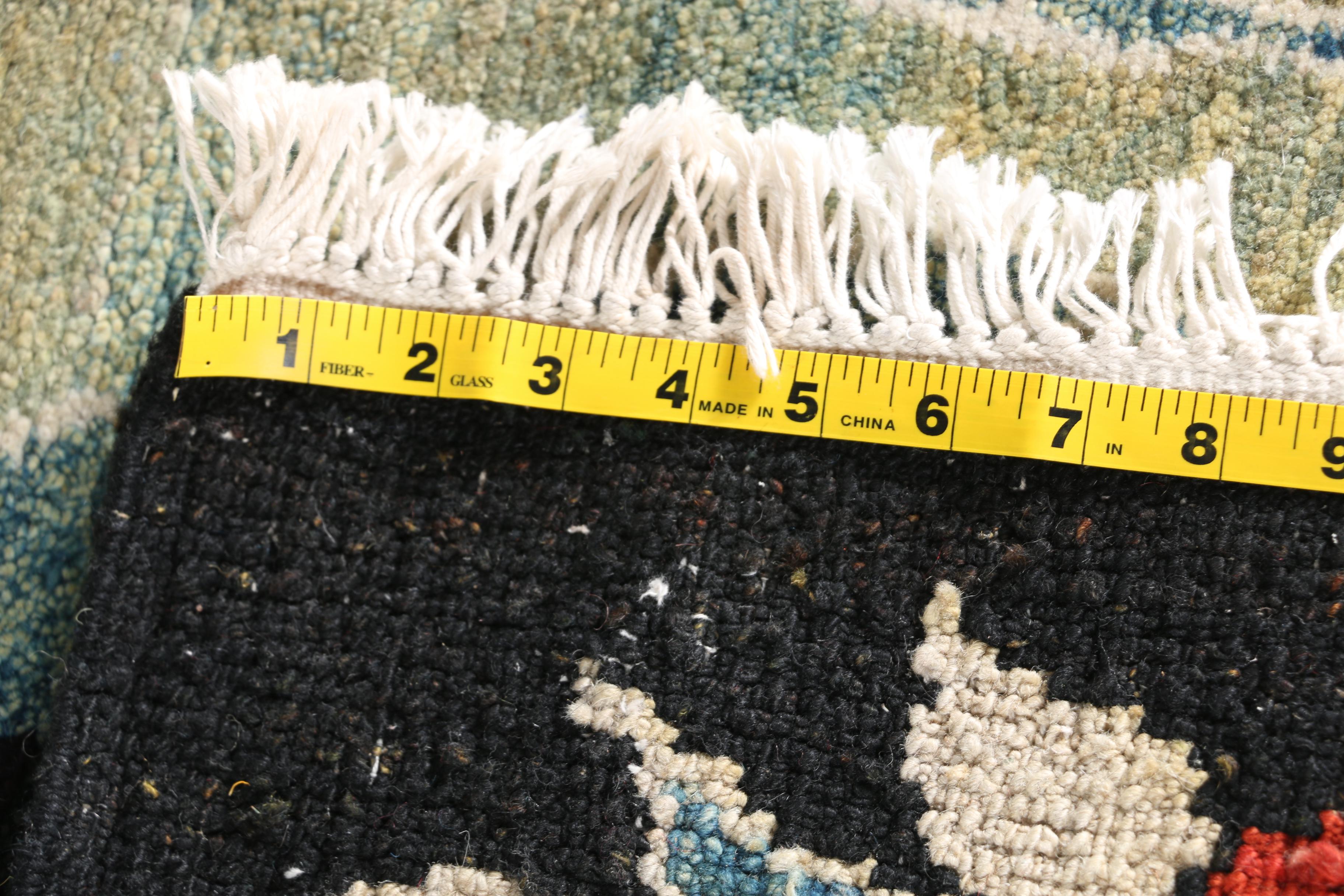 Hand-Knotted Turkish Arts and Crafts Area Rug