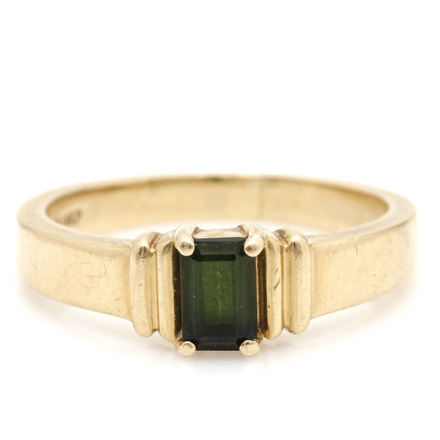 14K Yellow Gold Tourmaline Ring