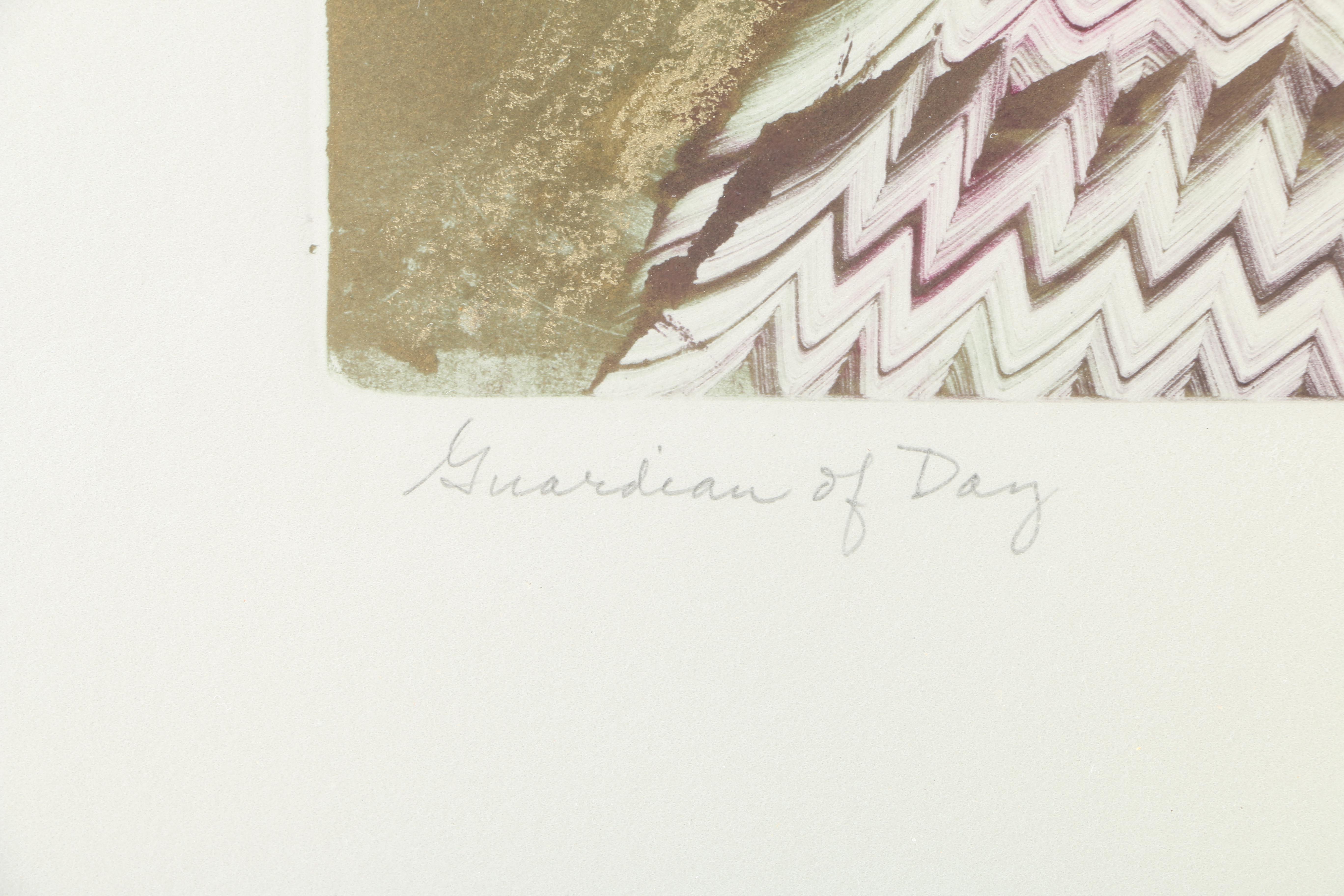 Gail Perazzini Hand Pulled Print "Guardian of Day"