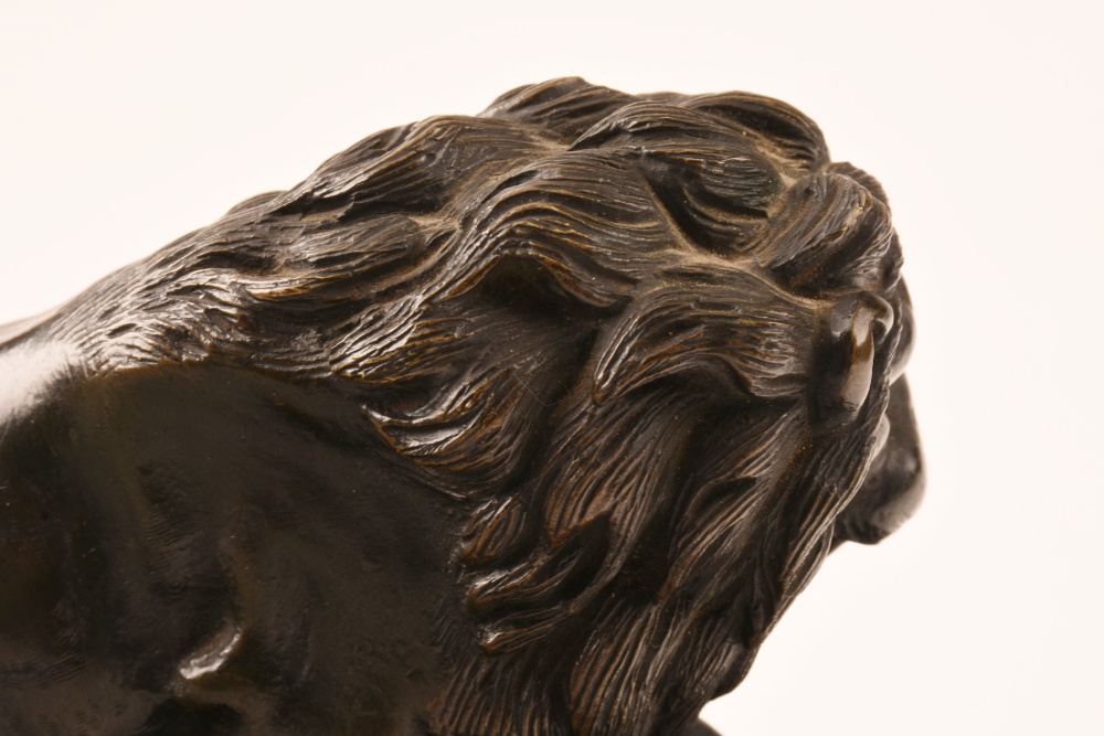 Cast Brass Lion Sculpture