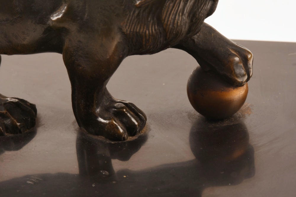 Cast Brass Lion Sculpture