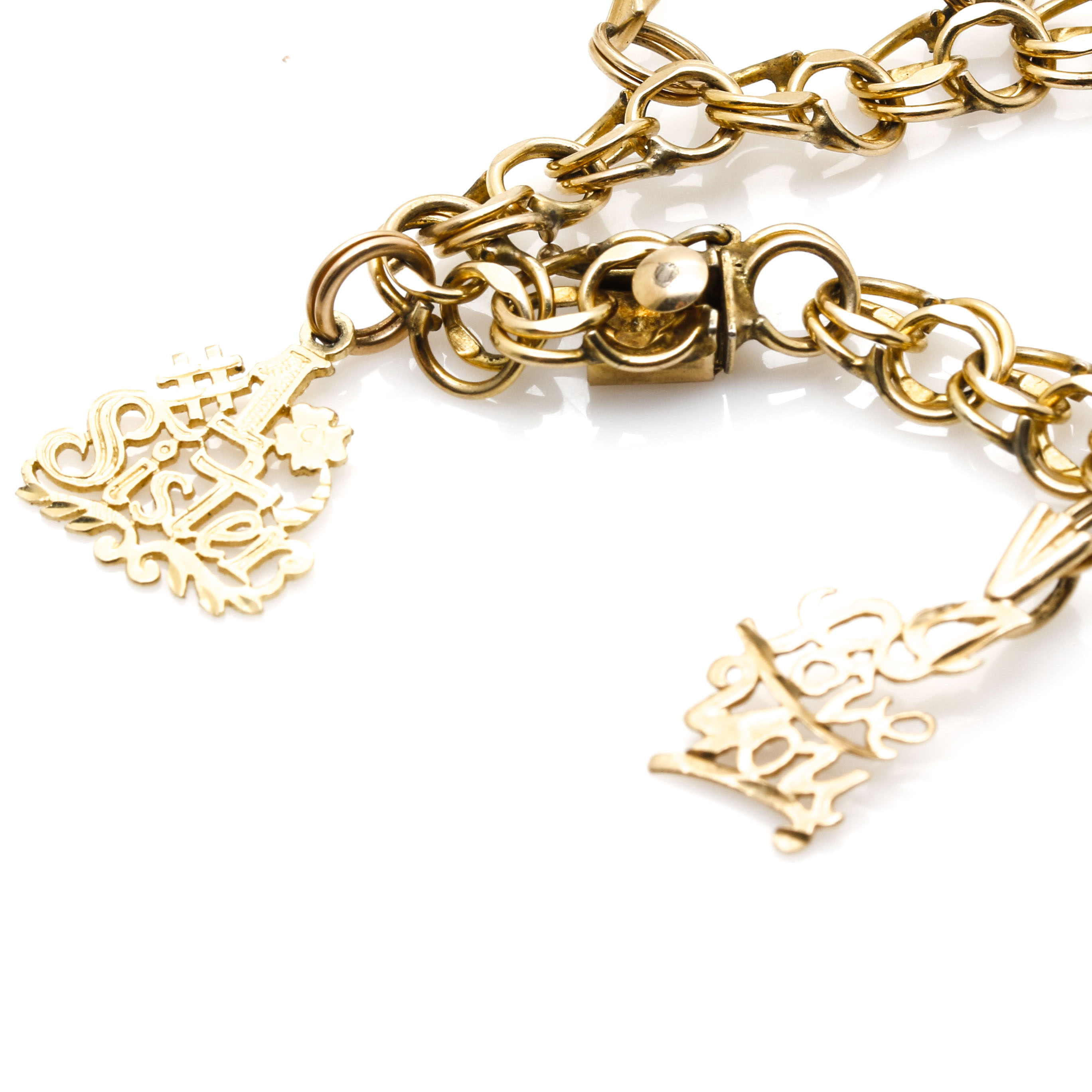 Gold-Filled Bracelet With 14K Yellow Gold Charms