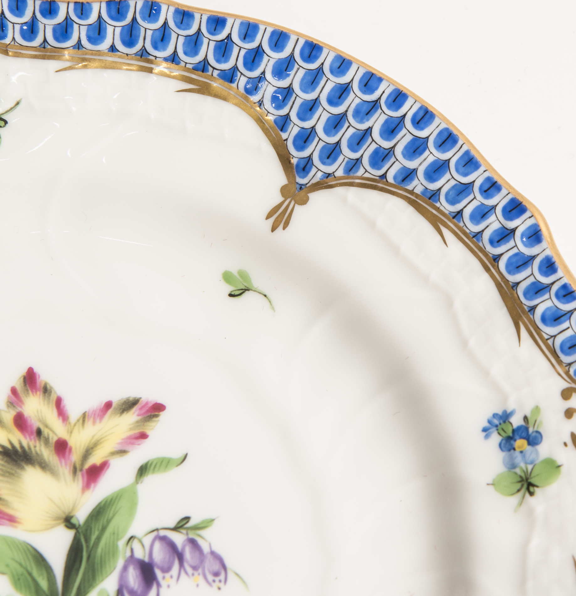 Herend "Printemps Blue Border" Mini Tureen and Underplate