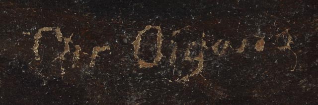 Antique Original Oil on Canvas of a Cobbler