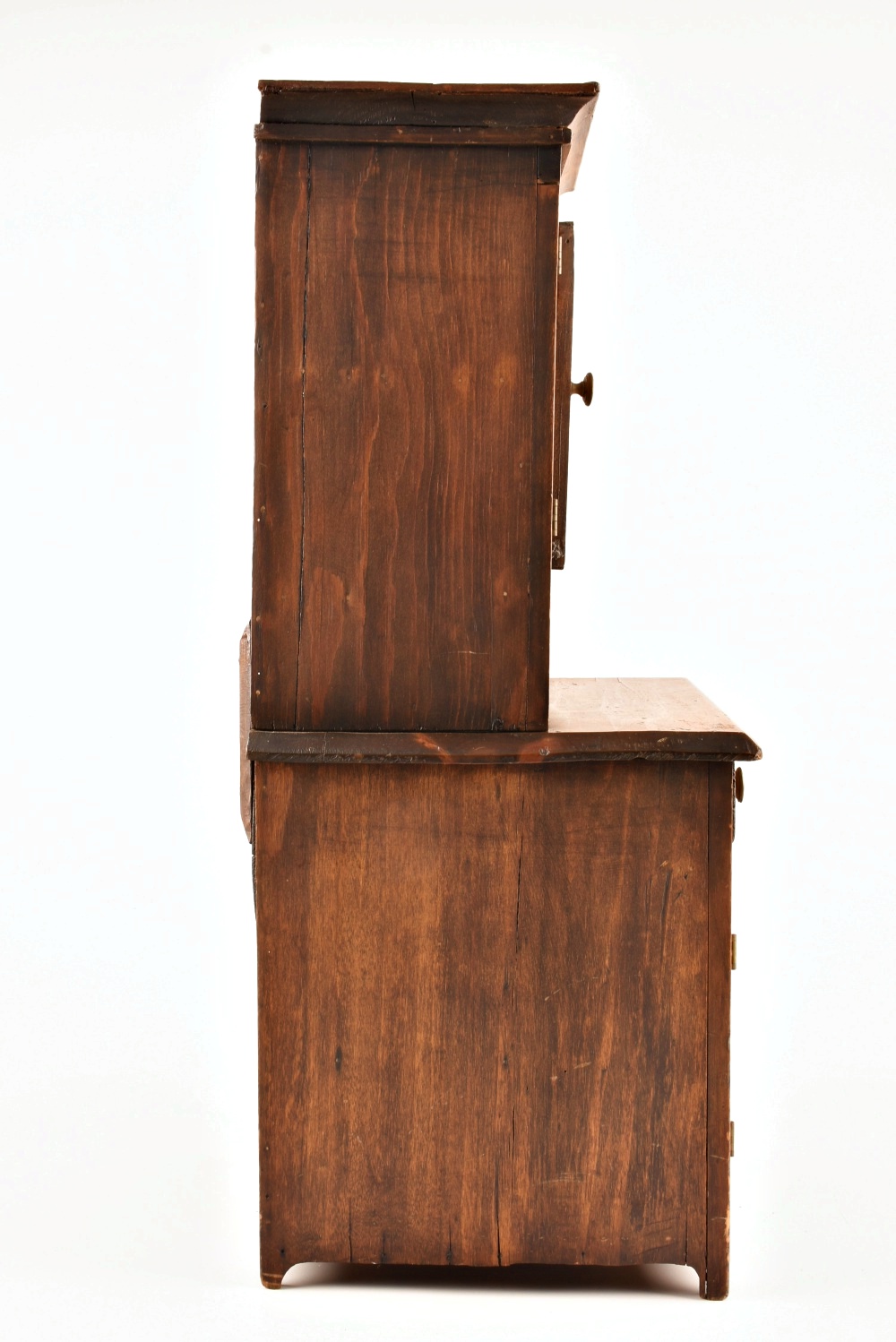 A 19th Oak Miniature Child's Stepback Cabinet
