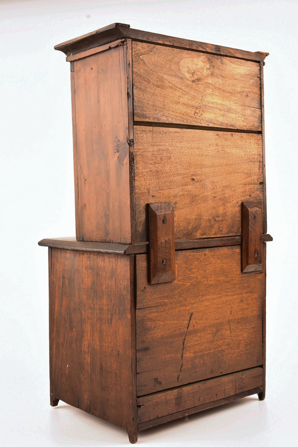 A 19th Oak Miniature Child's Stepback Cabinet