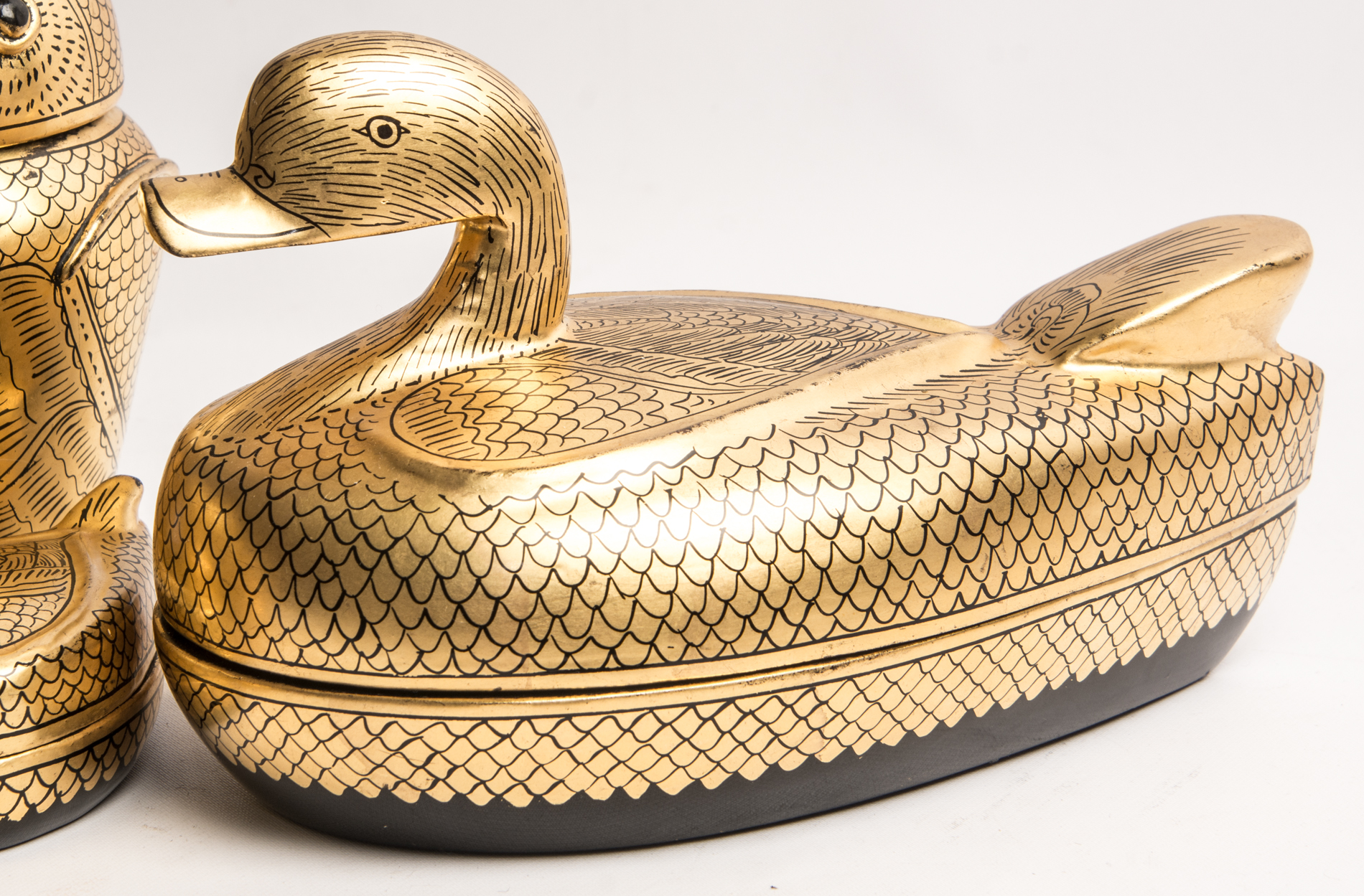 Gold Tone Animal Trinket Boxes