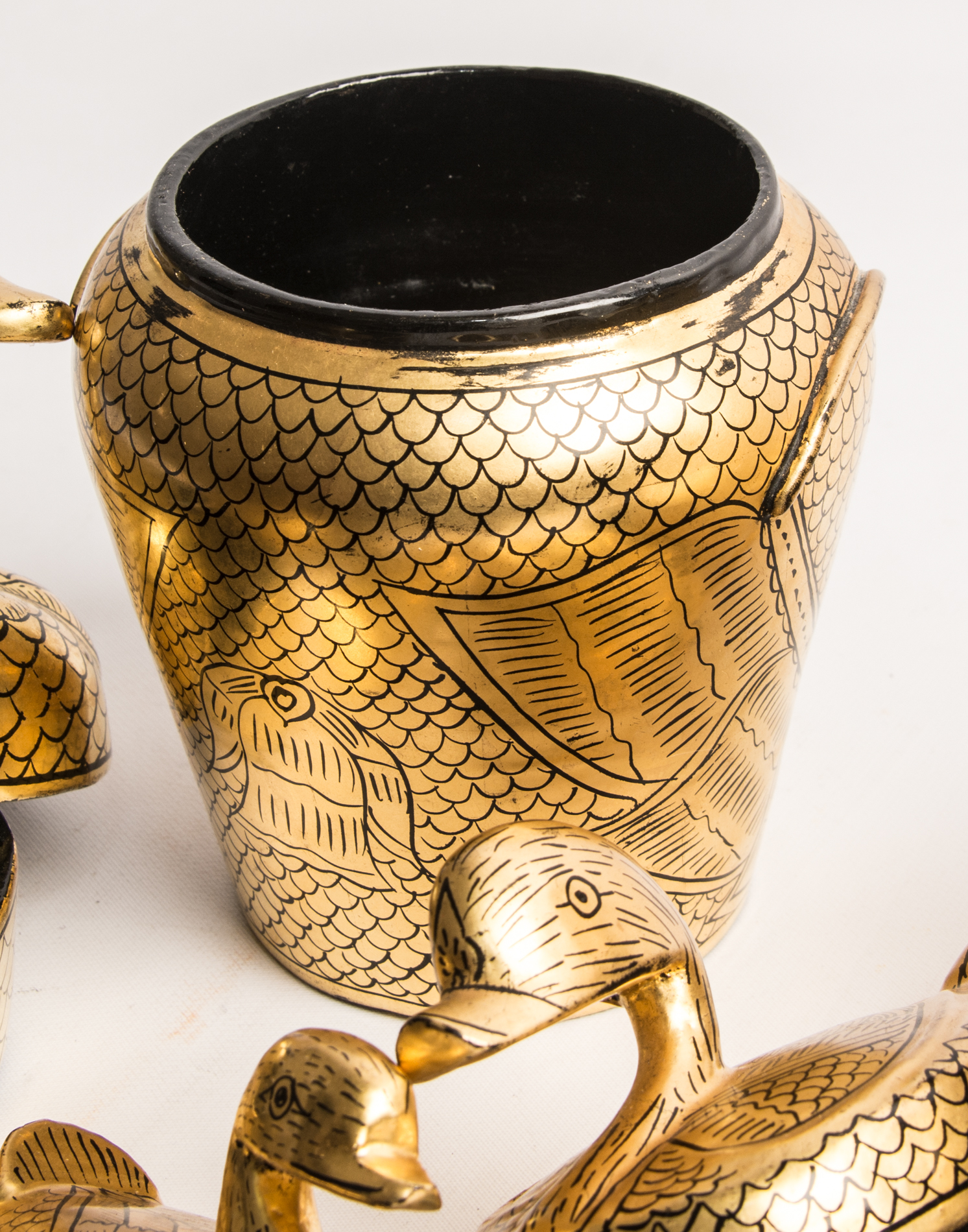 Gold Tone Animal Trinket Boxes