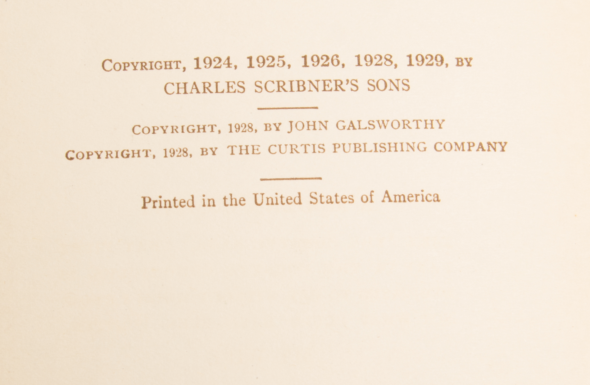 1931 Galsworthy Compact Edition Novels