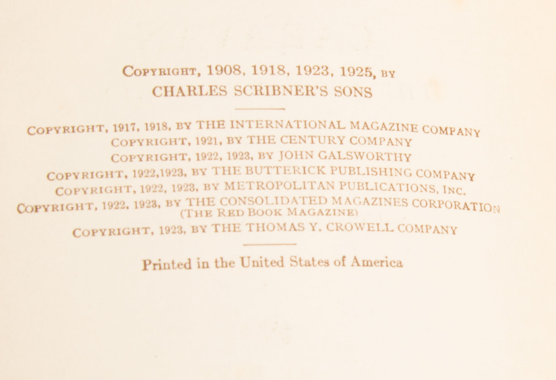 1931 Galsworthy Compact Edition Novels