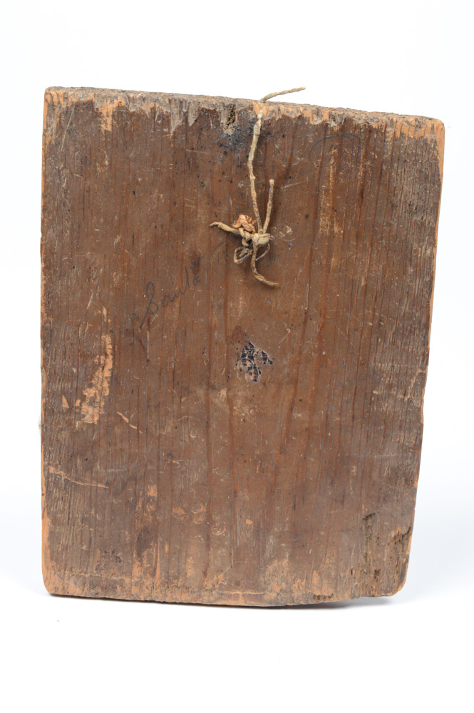 Antique Spanish Colonial Retablo of a Sainted Queen