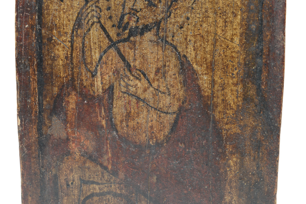 Antique Spanish Colonial Retablo of Saint Jerome