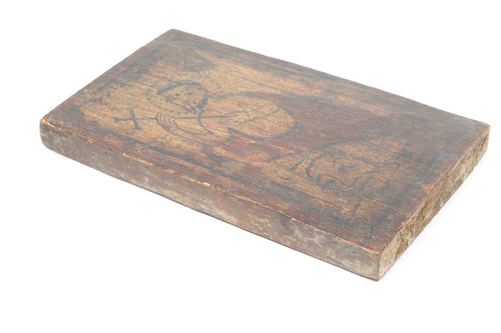 Antique Spanish Colonial Retablo of Saint Jerome