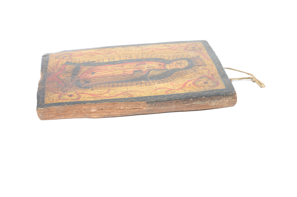 Antique Spanish Colonial Retablo of the Virgin of Guadalupe