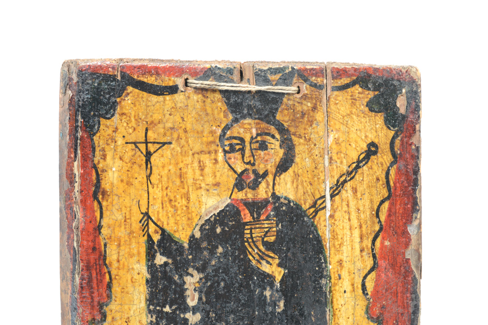 Antique Spanish Colonial Retablo of San Ignacio de Loyola