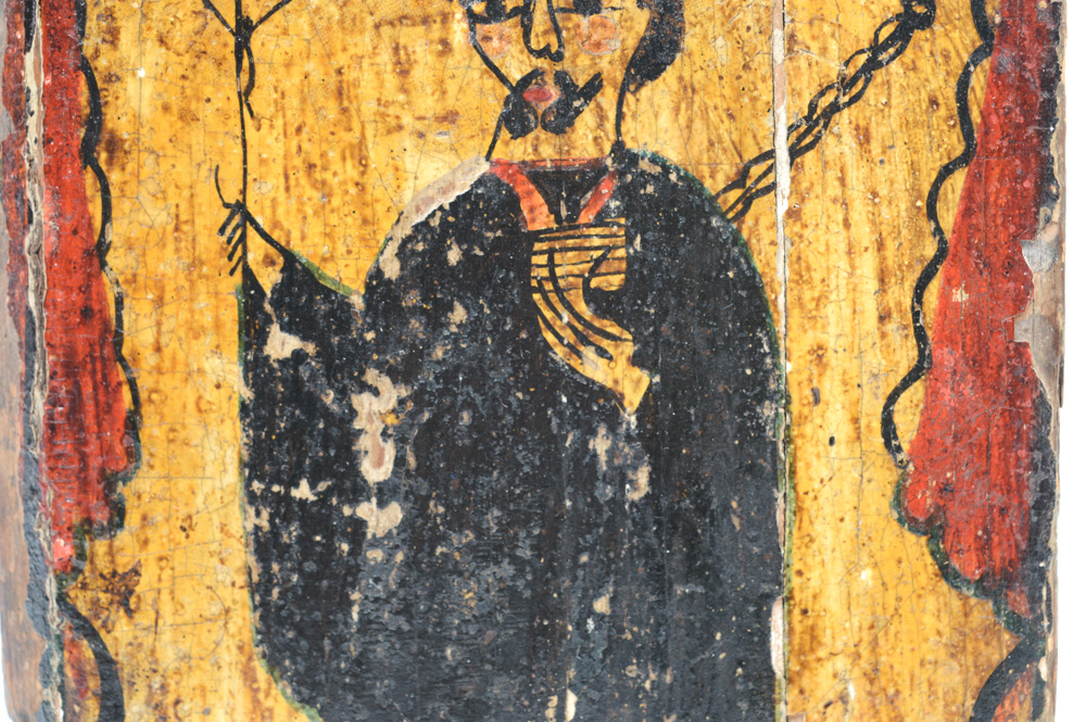 Antique Spanish Colonial Retablo of San Ignacio de Loyola