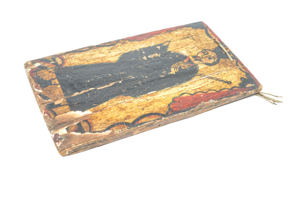 Antique Spanish Colonial Retablo of San Ignacio de Loyola