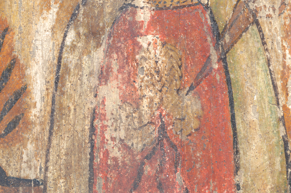 Antique Spanish Colonial Retablo of le Virgen Maria