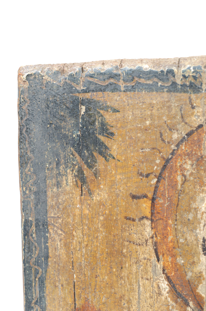 Antique Spanish Colonial Retablo of le Virgen Maria