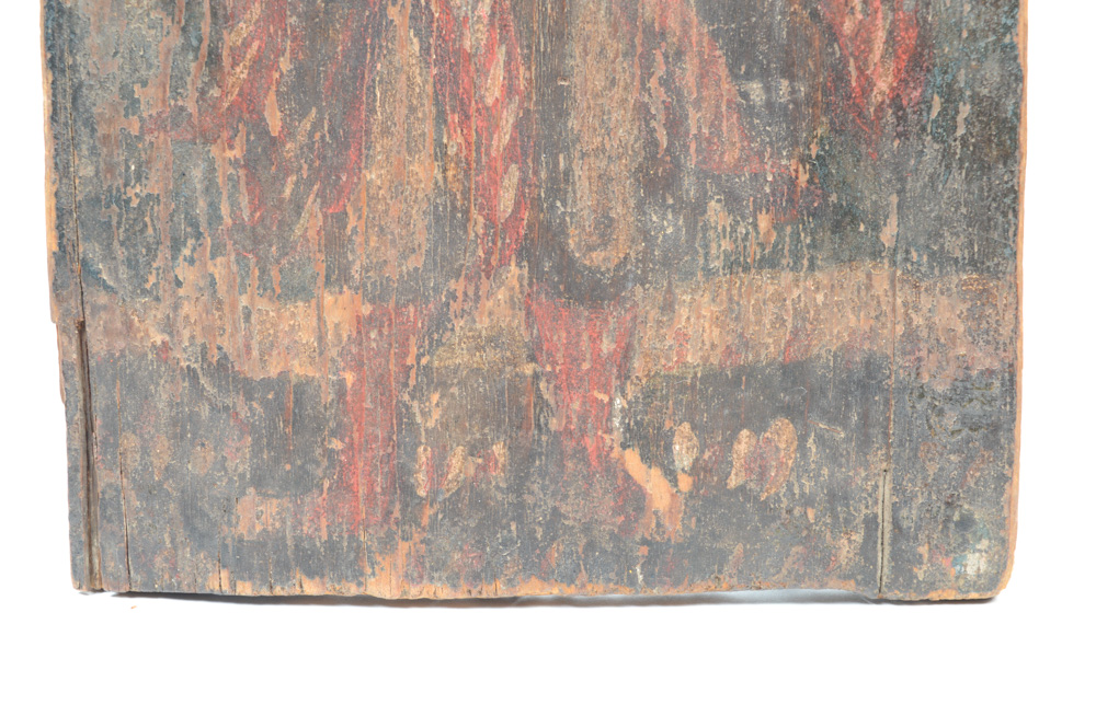 18th-19th Century Spanish Colonial Retablo of Arcángel Miguel