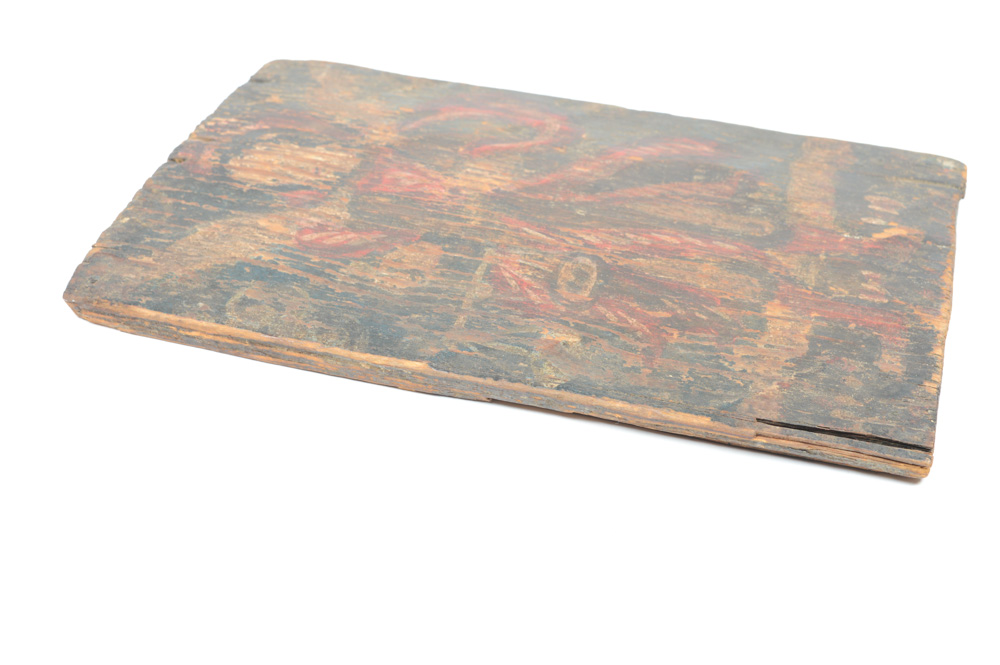 18th-19th Century Spanish Colonial Retablo of Arcángel Miguel