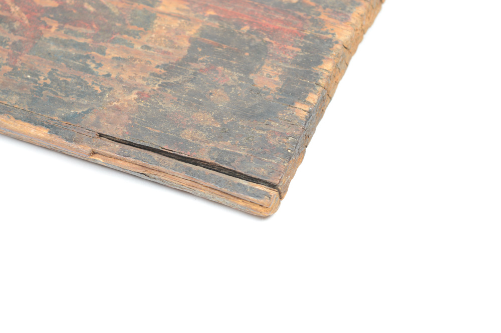 18th-19th Century Spanish Colonial Retablo of Arcángel Miguel