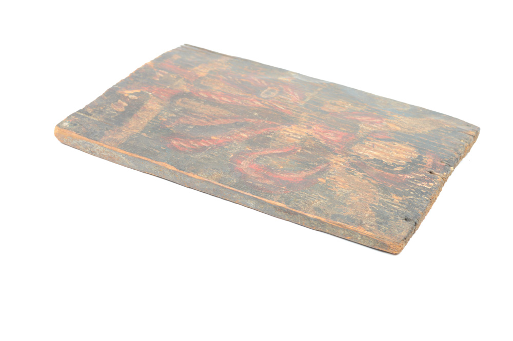 18th-19th Century Spanish Colonial Retablo of Arcángel Miguel