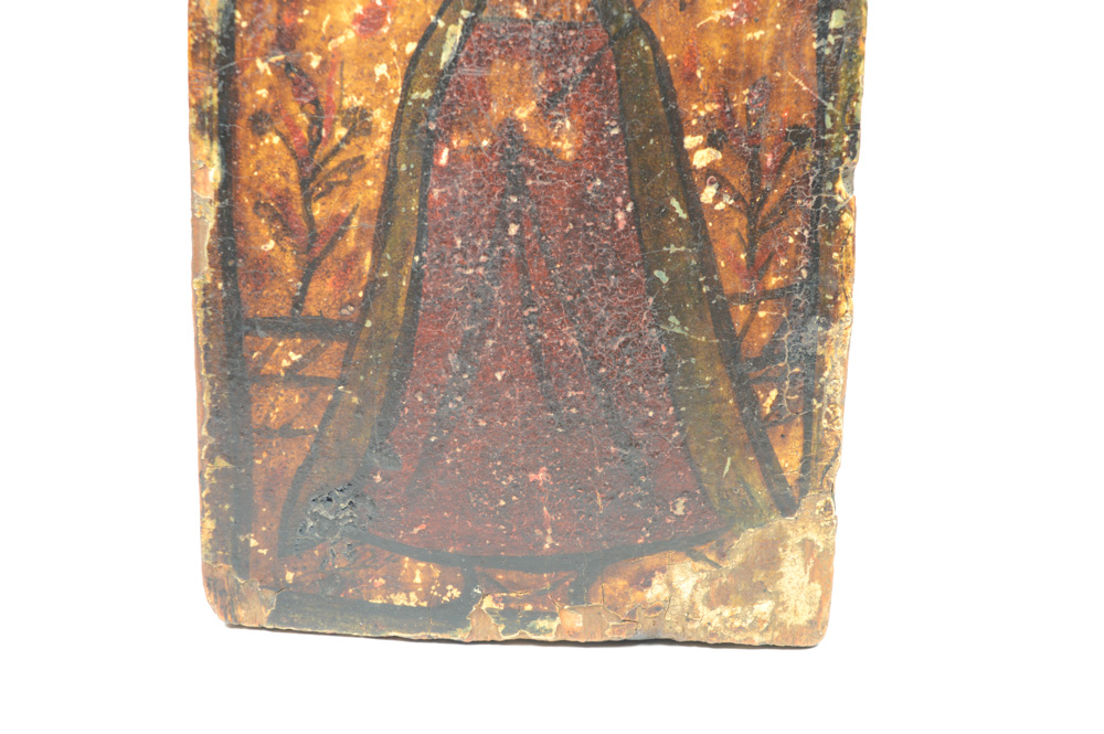 Late 18th Century Colonial Retablo of the Blessed Virgin Mary