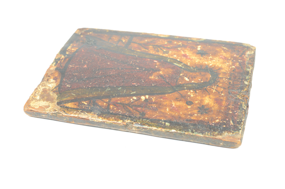 Late 18th Century Colonial Retablo of the Blessed Virgin Mary