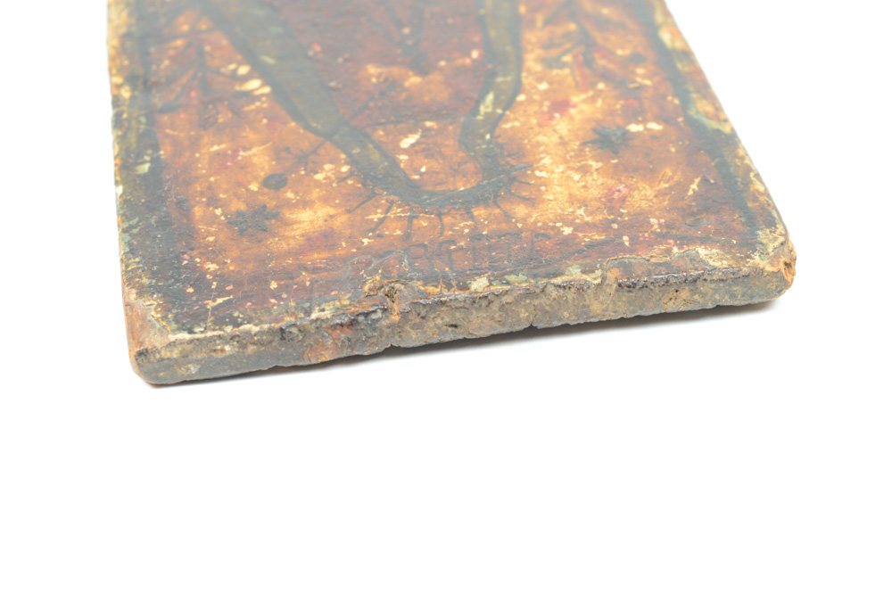 Late 18th Century Colonial Retablo of the Blessed Virgin Mary