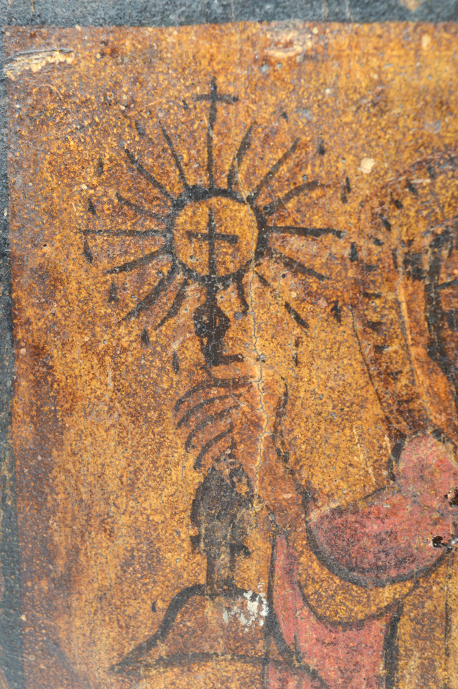 19th Century Spanish Colonial Retablo of San Ramón Nanato