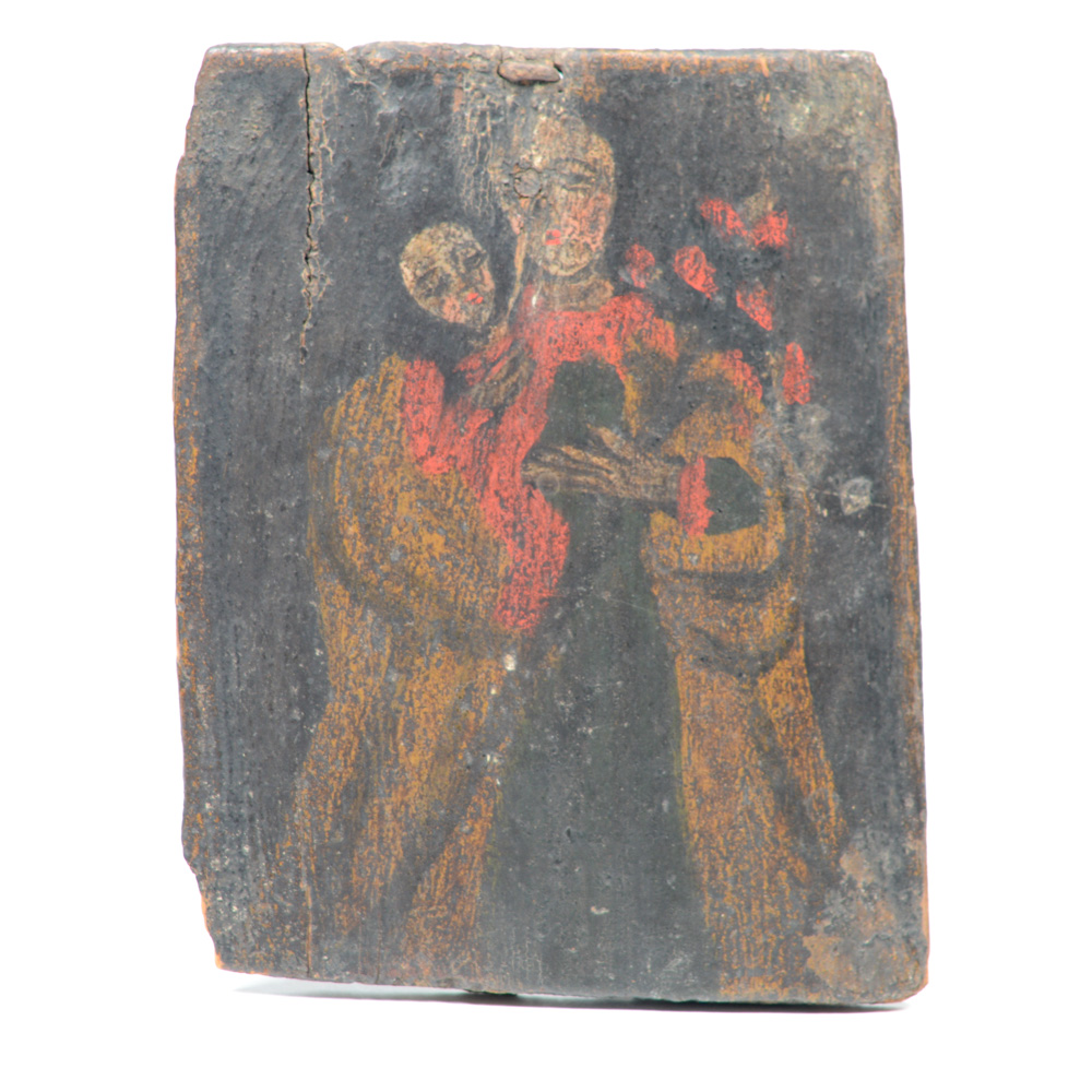 Antique Retablo Nuestra Señora del Refugio de los Pecadores